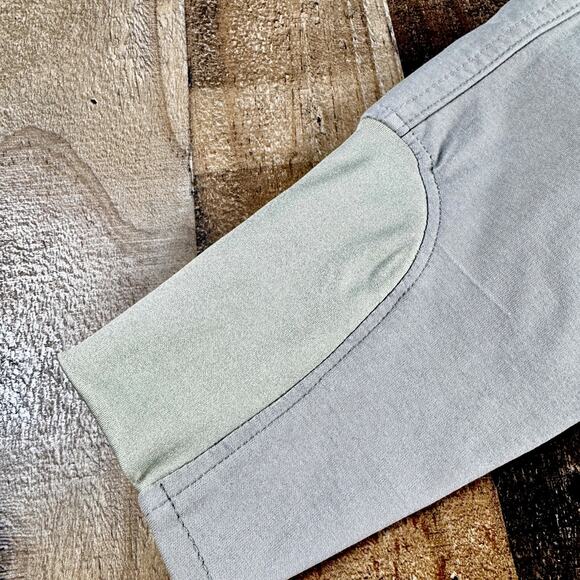OVATION Riding Pants Tights Knee Inseam Patches Horseback Equestrian Tan 26R - Picture 7 of 15